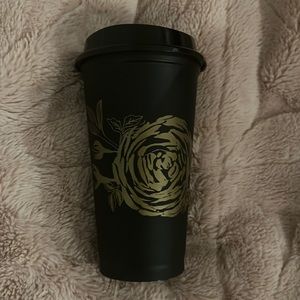 Starbucks - Fall 2021 Gold Rose Floral Cup